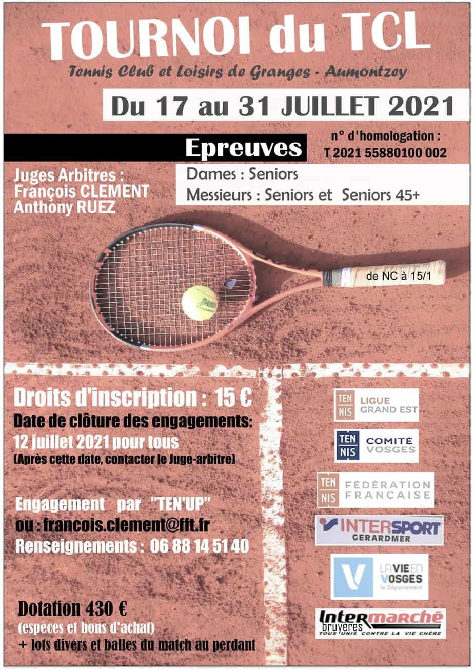 Affiche tournoi TCL 2021_Granges-Aumontzey